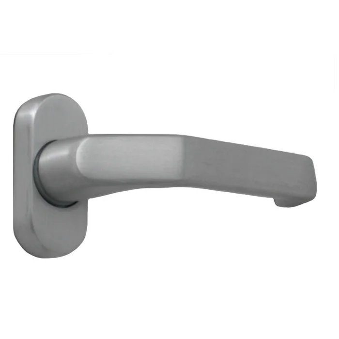 schweres Metalltürdrückerlochteil, festdrehbar auf Rosette, mit Rückholfedermechanik