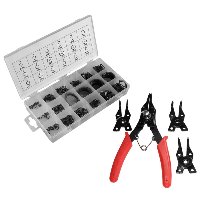 Seegeringzange Set mit Innen- und Außensicherungsringe Sortiment