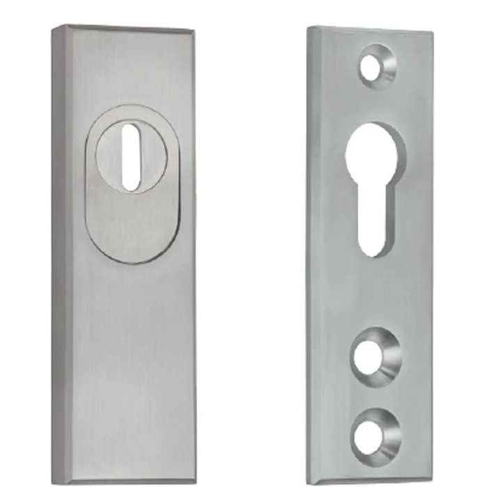 Sicherheits-Schutzrosette mit Kernziehschutz aus Edelstahl für innen und außen 005/3119 kantige Form