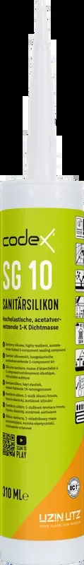 Silikon für Fugen „Codex SG 10“ silbergrau Silikonfugen für Fliesen in Bad & Küche 0,31 L