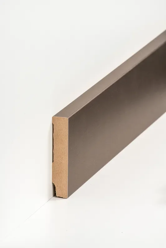 Sockelleiste Oberkante rechteckig 16 x 58 mm Bronze