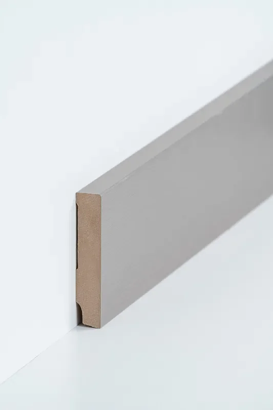 Sockelleiste Oberkante rechteckig 16 x 80 mm Champagner