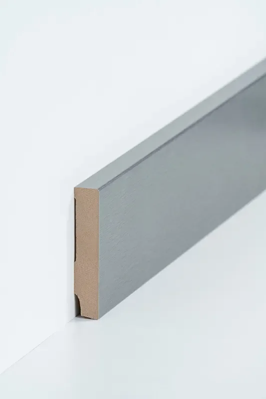 Sockelleiste Oberkante rechteckig 16 x 80 mm Edelstahl