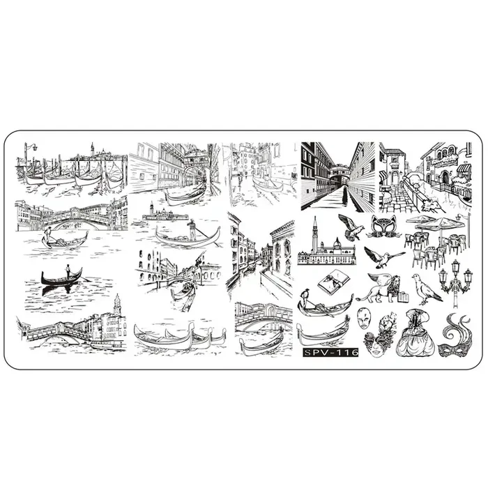 Stamping Schablone SPV-116 Venedig