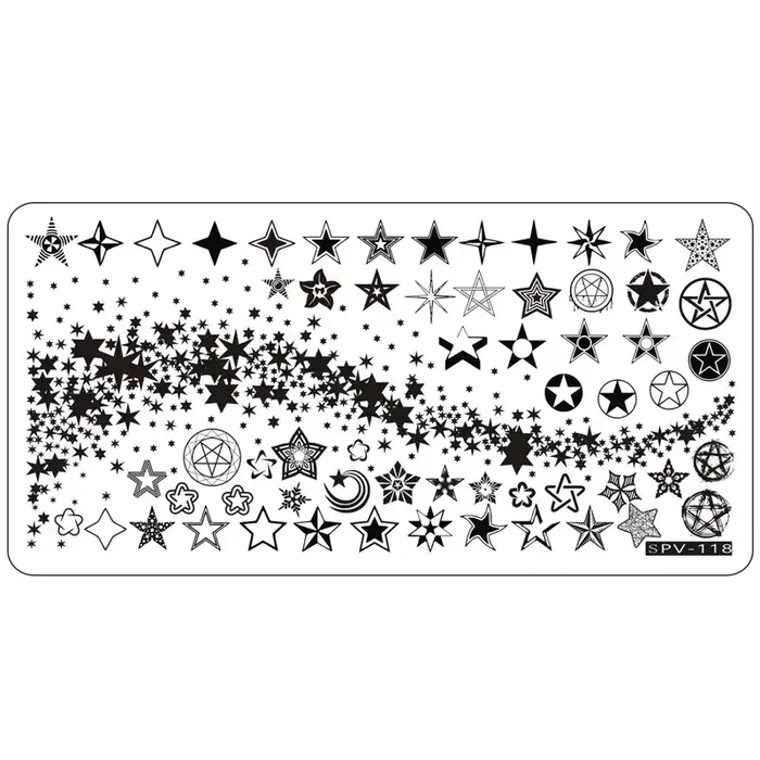 Stamping Schablone SPV-118 Sterne