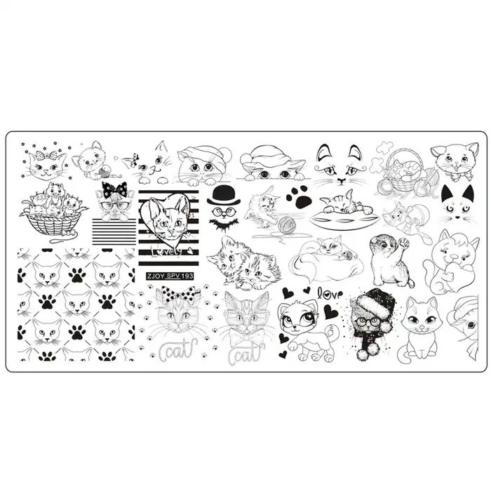 Stamping Schablone SPV-193 Katzen
