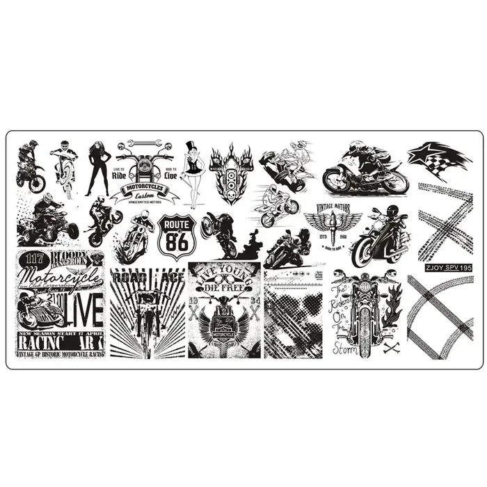 Stamping Schablone SPV-195 Biker