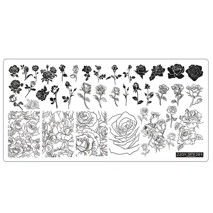 Stamping Schablone SPV-281 Rosen