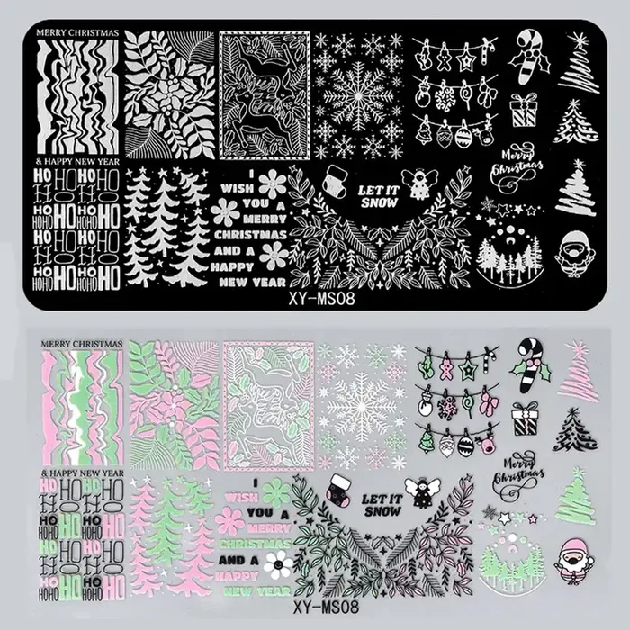 Stamping Schablone Xmas 8