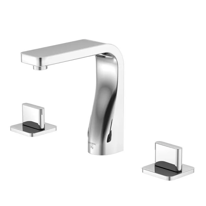 Steinberg 3-Loch Waschtischarmatur m. Ablaufgarnitur