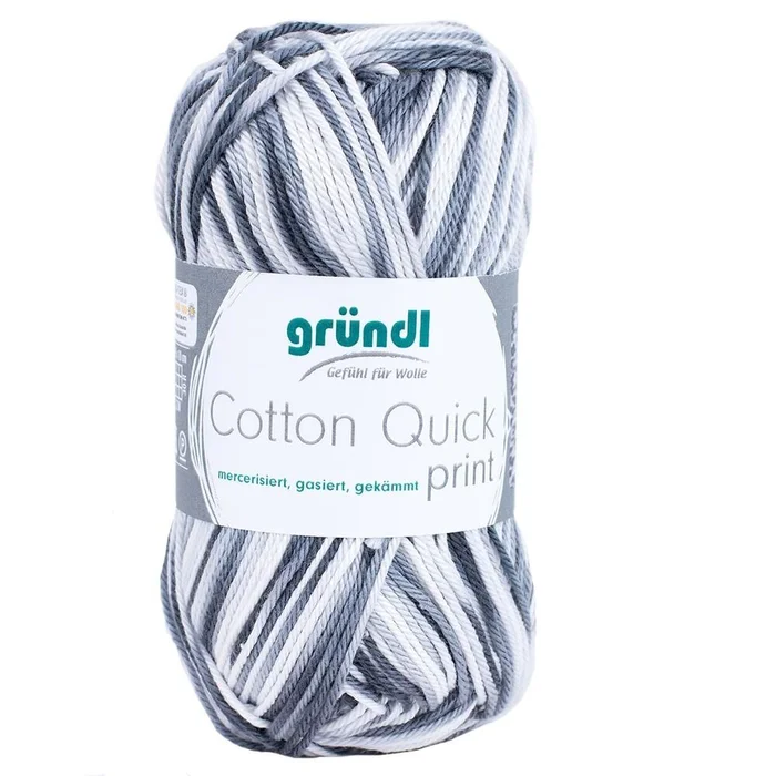 Strickgarn Cotton Quick print (schwarz-grau multicolor)