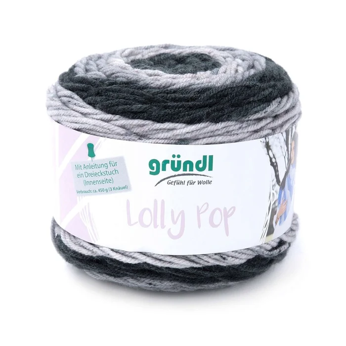 Strickgarn Lolly Pop (Black Pepper Swirl)