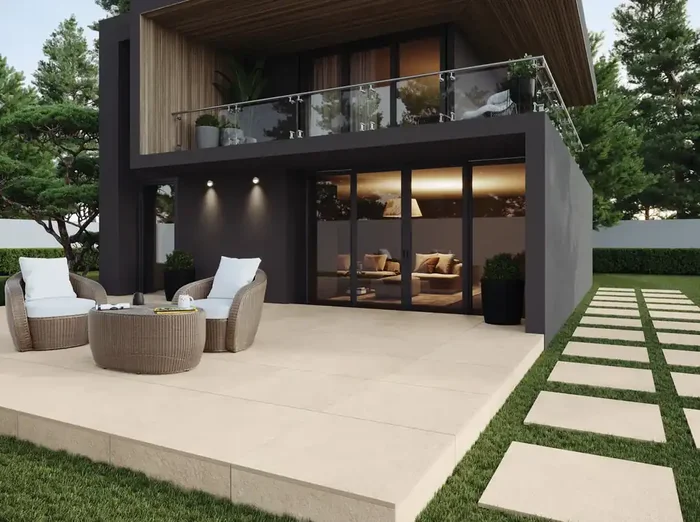 Terrassenplatte Oregon Sand 60x60cm Rektifiziert