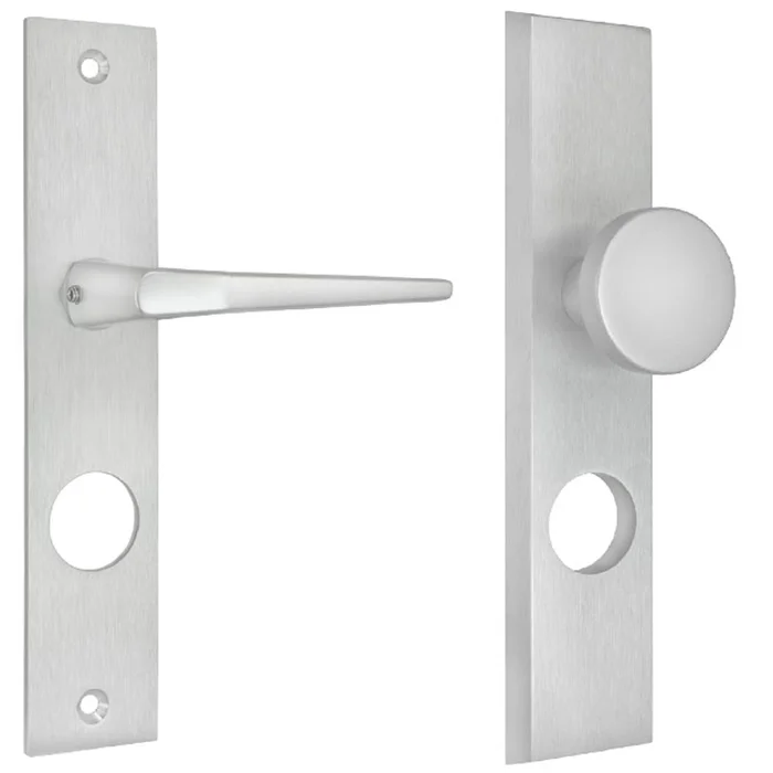 Tür Sicherheits-Garnitur für Rundzylinder mit drehbaren Pilzknopf außen