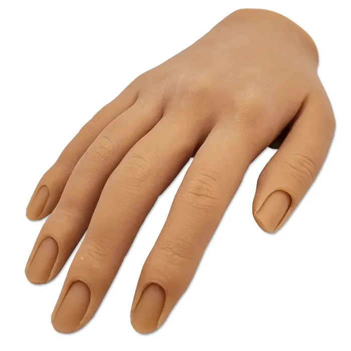 Übungshand „rechts“ biegsam mit Halterung