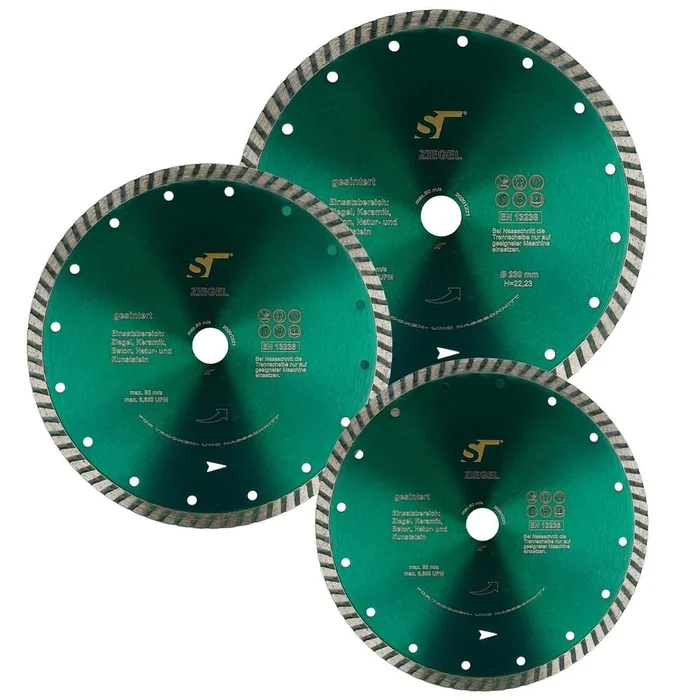 Universal Diamant Trennscheiben für Ziegel und Naturstein EN 13236