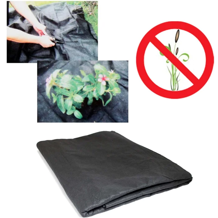 Unkrautvlies für 30m² reißfest und atmungsaktiv in schwarz