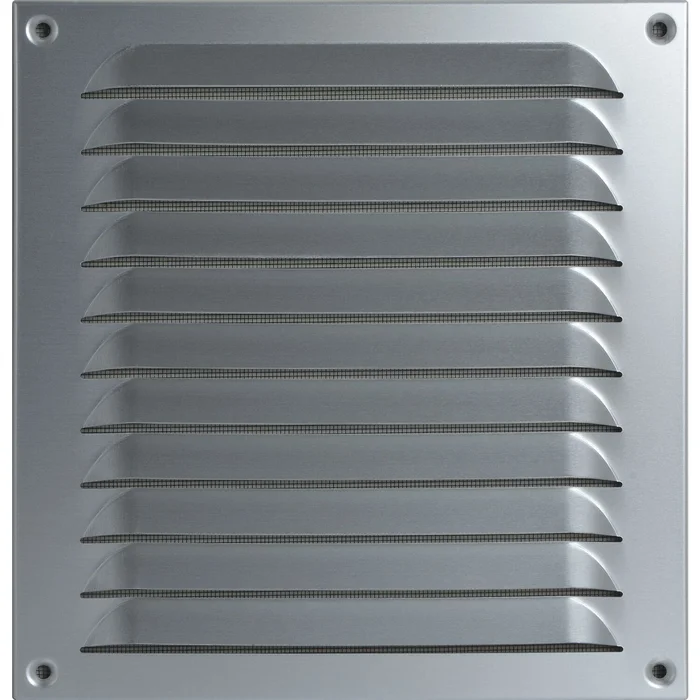 UPMANN Wetterschutzgitter aufschraubbar eckig 230×240 mm Alu silber