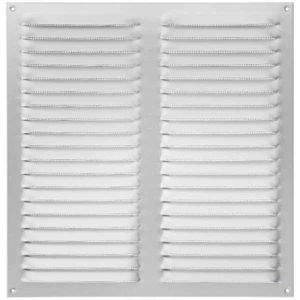 UPMANN Wetterschutzgitter aufschraubbar eckig 320×320 mm mit Mittelsteg weiß