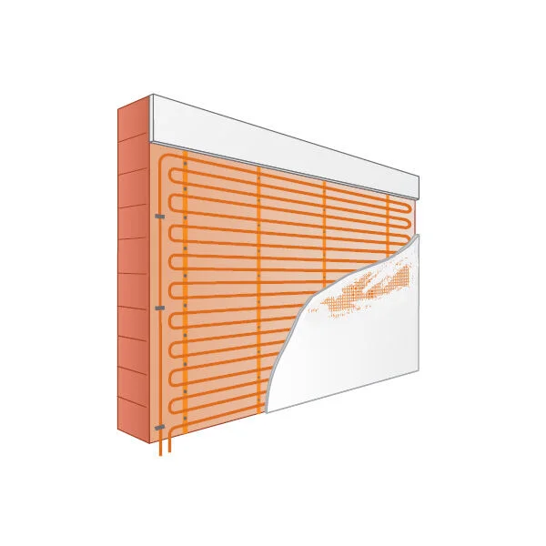Variotherm Wandheizung/Kühlung 115 mm Verlegeabstand ohne Ökoputz und Putzgitter
