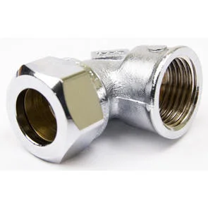 Vatette 15 x G15 Winkelklemmringkupplung (Chrom)