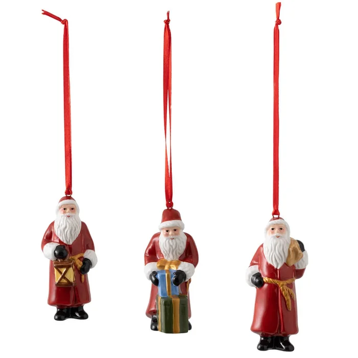 Villeroy & Boch Set 3-tlg. Nostalgic Ornaments Santa Claus