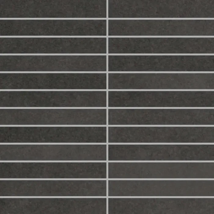 Villeroy & Boch X-Plane Schwarz Matt Mosaikfliese 2,5×15 (30×30) R10 Art.-Nr. ZM91 2354