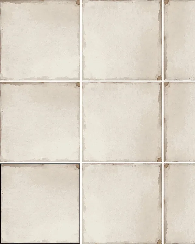 Vintage Bodenfliesen 15×15 cm Village White