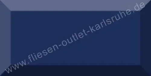 Vives Mugat marino Wandfliese 10×20 cm marineblau glänzend mit Facette