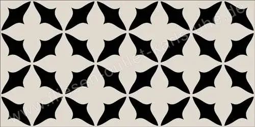 Vives Wandfliese 10×20 cm Dekor Caumartin Negro