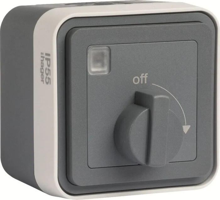 W.1 Zeitschaltuhr 15 Min. mit Drehknopf lichtgrau matt