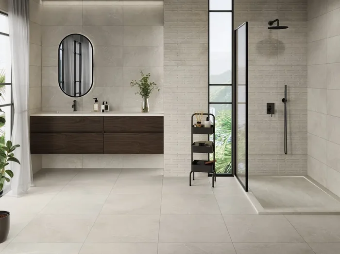 Wandfliese Bavaria Sand-Beige 30x60cm Matt Rektifiziert