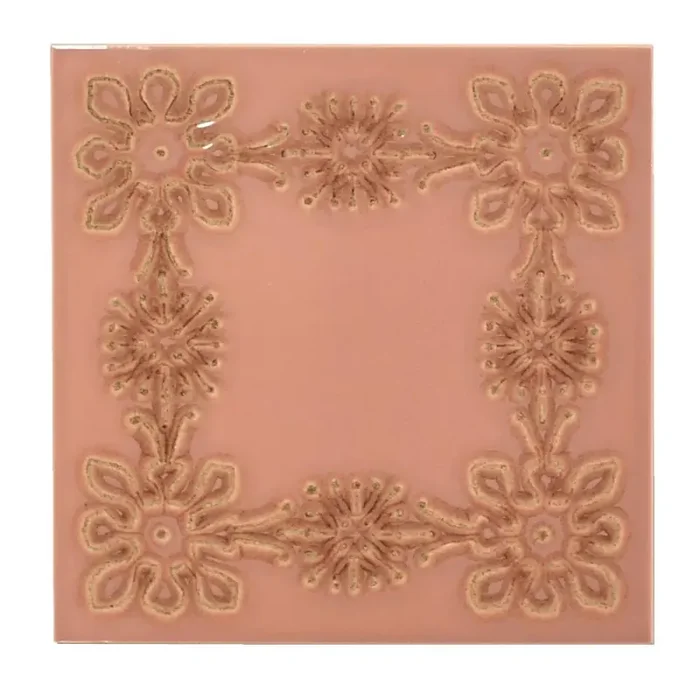 Wandfliese Dekor Agrob Buchtal E3026 KS29 Kosmos sirius rosa braun 15×15 cm I.Sorte