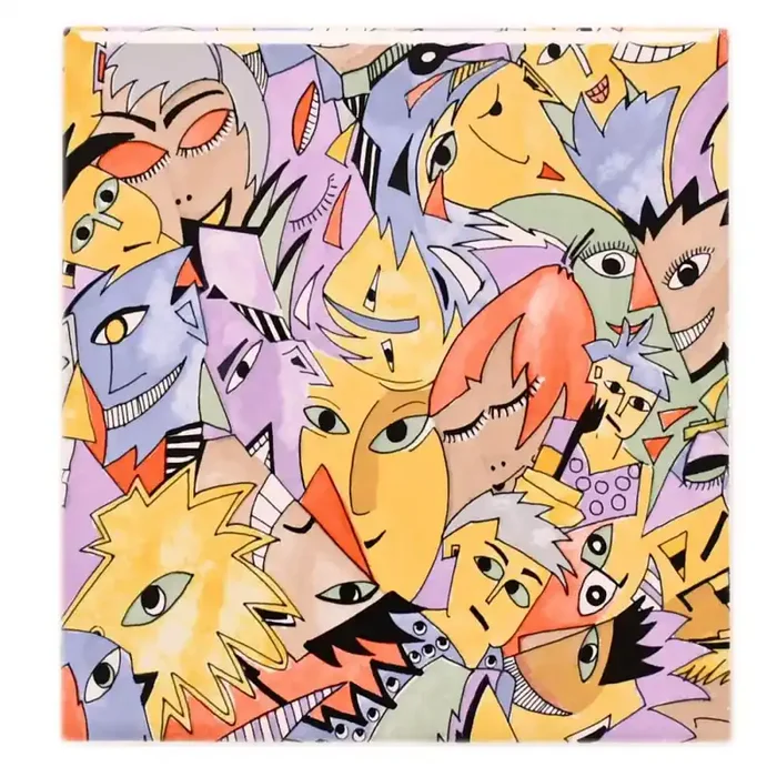 Wandfliese Dekor Boizenburg E4640 Harlekin mehrfarbig 15×15 cm I.Sorte