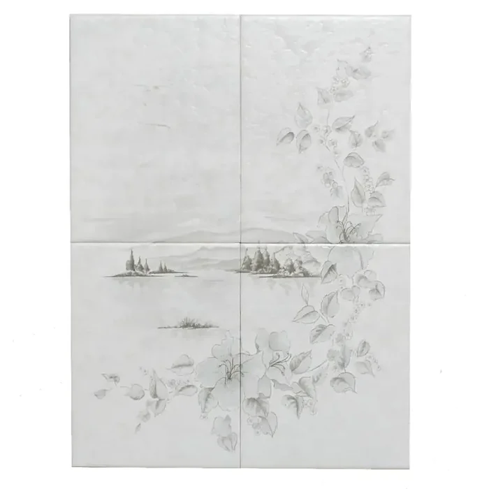 Wandfliese Dekor Sphinx E3107 6104 Sherpa 4er Set grau 15×20 cm I.Sorte