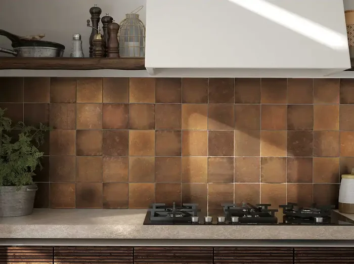 Wandfliese Emilia Gold Glänzend 13x13cm