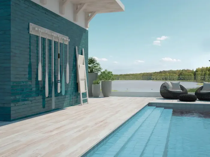 Wandfliese Glam Blau 7,5x30cm