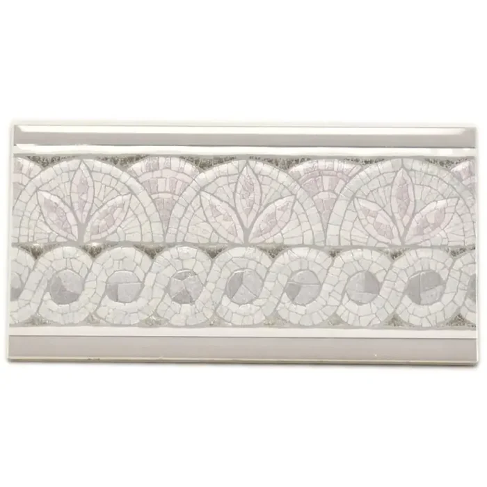 Wandfliese Mosa E4857 grau silber rosa 10×20 cm I.Sorte