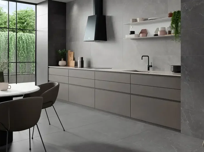 Wandfliese Schirokko Dunkelgrau 40x120cm Rektifiziert