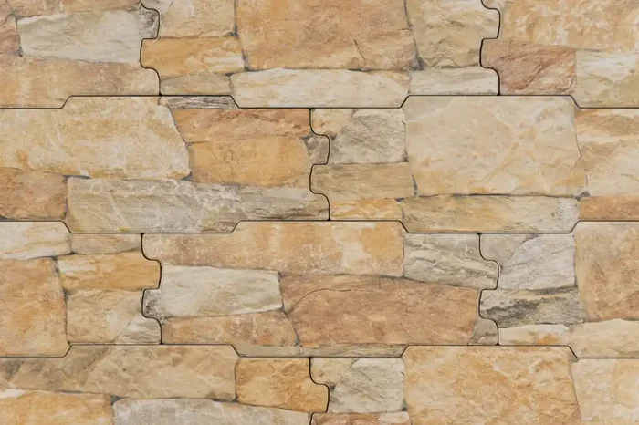 Wandfliese Steinoptik Beige 16×40