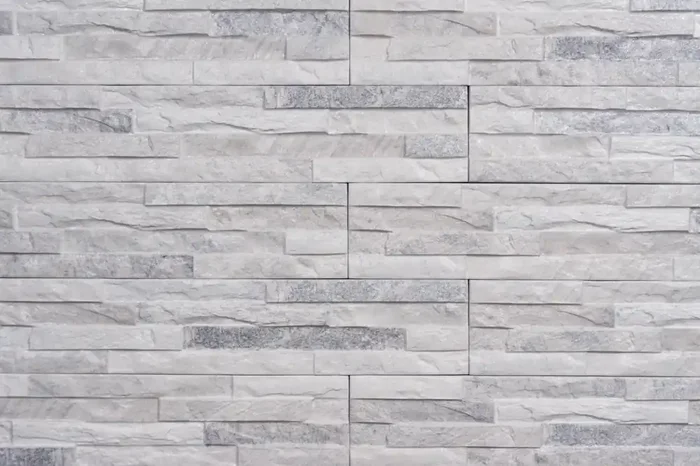 Wandfliese Steinoptik hellgrau 10×50