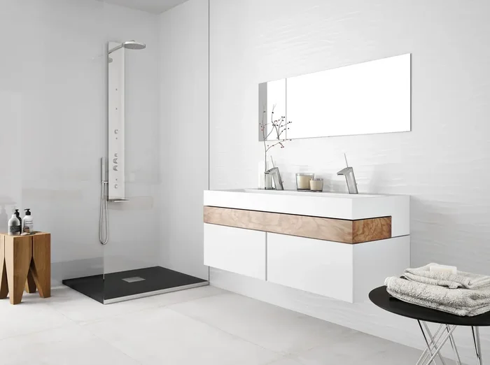 Wandfliese Whiteline Weiß Matt 30x90cm Rektifiziert