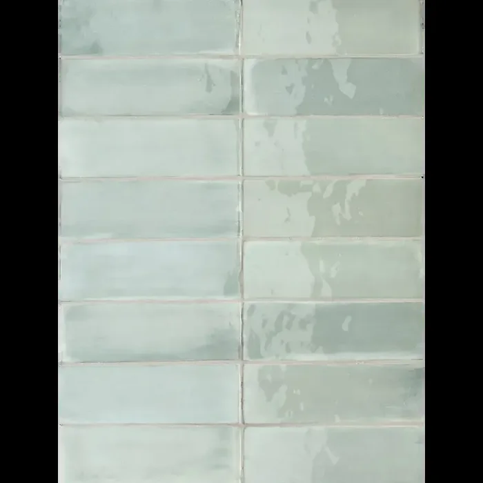 Wandfliesen in Retro Tbrick Format 5,2 x 16 cm Glossy Aquamarine