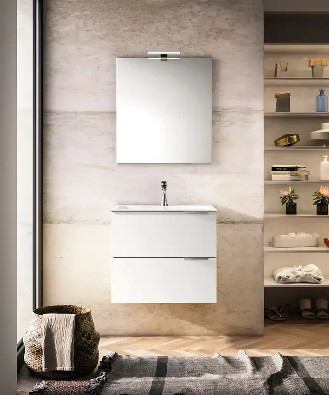 Waschtischunterschrank SUN Weiß Matt 60x56x45cm (B/H/T)