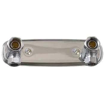 Wasserhahnhalterung Gustavsberg 160-160 cc 12/15 mit Absperrung Chrom