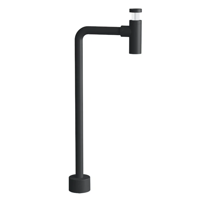 Wasserschloss für Waschbecken mit Kreuzwinkelrohr Mattschwarz Gustavsberg