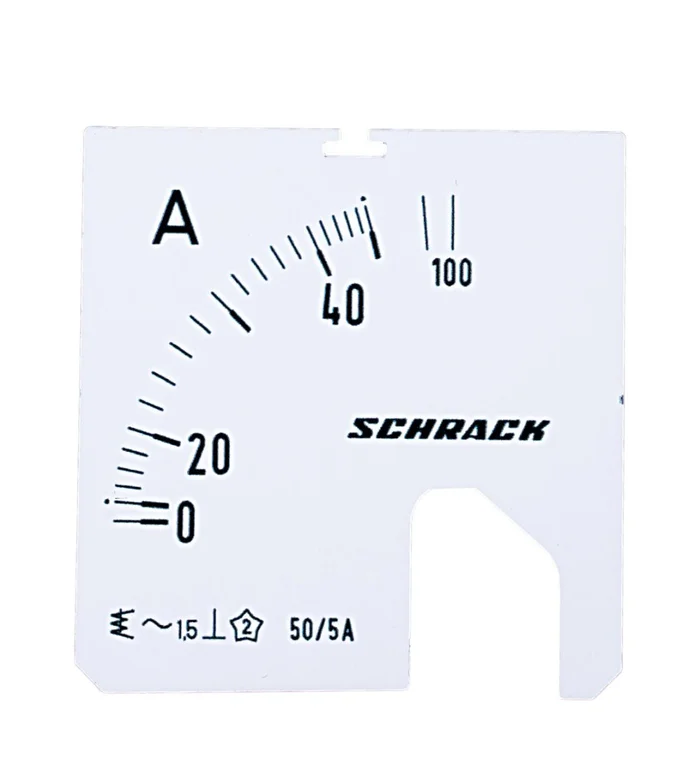 Wechselskala, 48x48mm, 25/50/5A AC