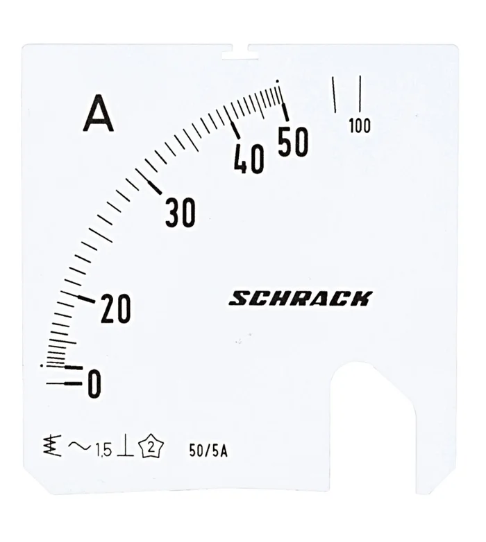 Wechselskala, 72x72mm, 50/100/5A AC