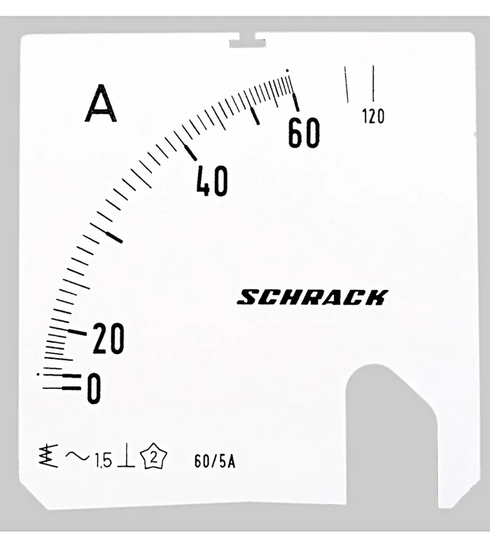 Wechselskala, 96x96mm, 60/120/5A AC