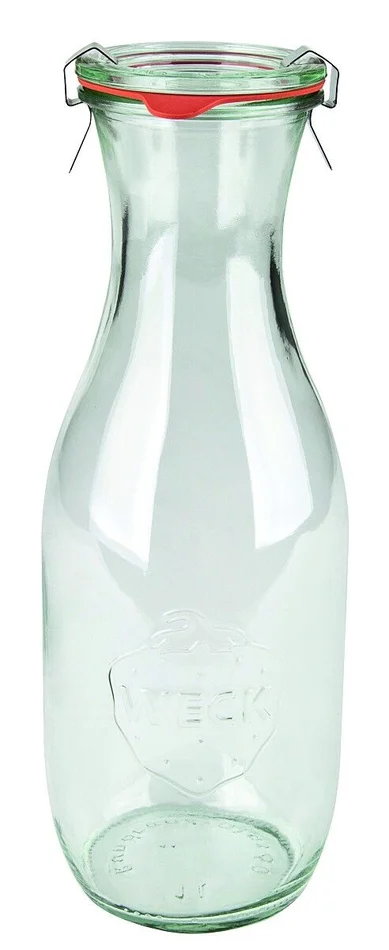 WECK Saftflasche 1062 ml Glasdeckel, Gummiring